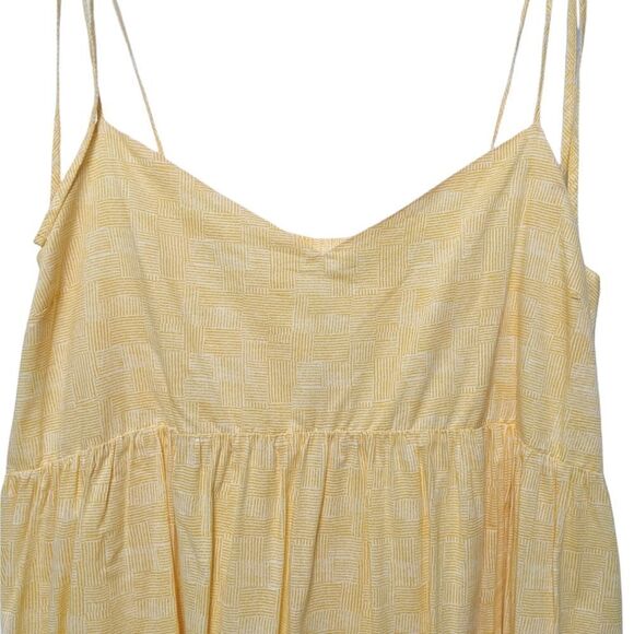 The Nines by HATCH Sleeveless Tiered Maternity Dress Yellow XXL - Picture 3 of 8